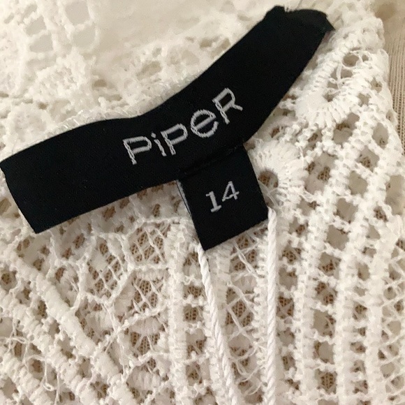 🔅host pick🔅SEED Bohemian Rhapsody lace top with high neckline Size 14 - Picture 7 of 9